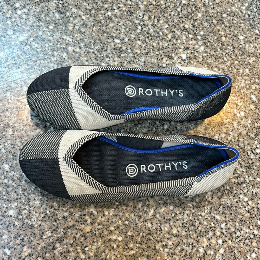 Rothy’s The Flat Round Cap Toe Buffalo Plaid *Retired*
